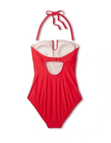Women’s Kona Sol Strapless Onepiece U Wire Swimsuit Red S NWT - Picture 4 of 10