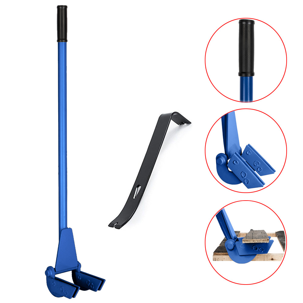 44 in Pallet Buster Pallet Pry Bar Breaker Double Fork + Free Steel Nail Puller 44 in Pallet Buster Pallet Pry Bar Breaker Double Fork + Free Steel Nail Puller