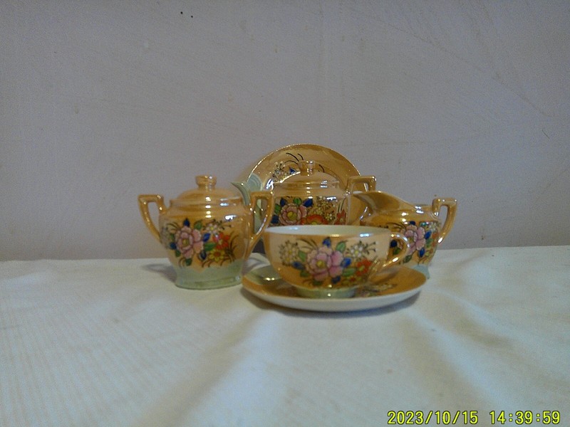 Porcelain Unmarked Tea Set Toy