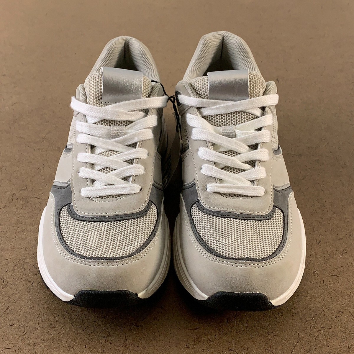 Zara Women's Shoe Size 38 (US 6) Gray Contrast Lace Up