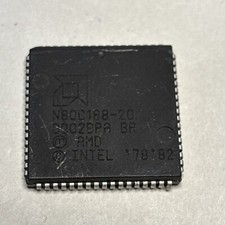 AMD N80C188-20 16-Bit Microcontroller 80C188 PLCC68 IC Chip CPUQ
