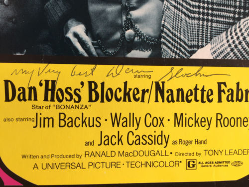 DAN BLOCKER BONANZA DIE COCKEYED COWBOYS VON CALICO COUNTY SIGNIERTE LOBBYKARTE COA - Bild 2 von 5
