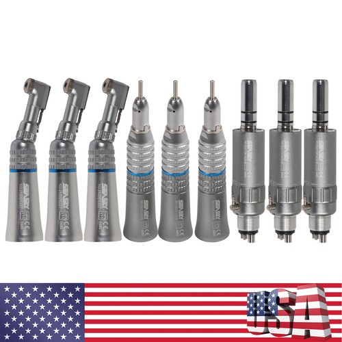 NSK Style Dental Low Speed Handpiece - Straight Contra Angle Air Motor, 2/4 Hole, Manual Chuck