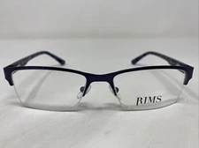 RIMS R3 1082 NAVY 53-17-135 Blue Metal Half Rim Eyeglasses Frame &W18