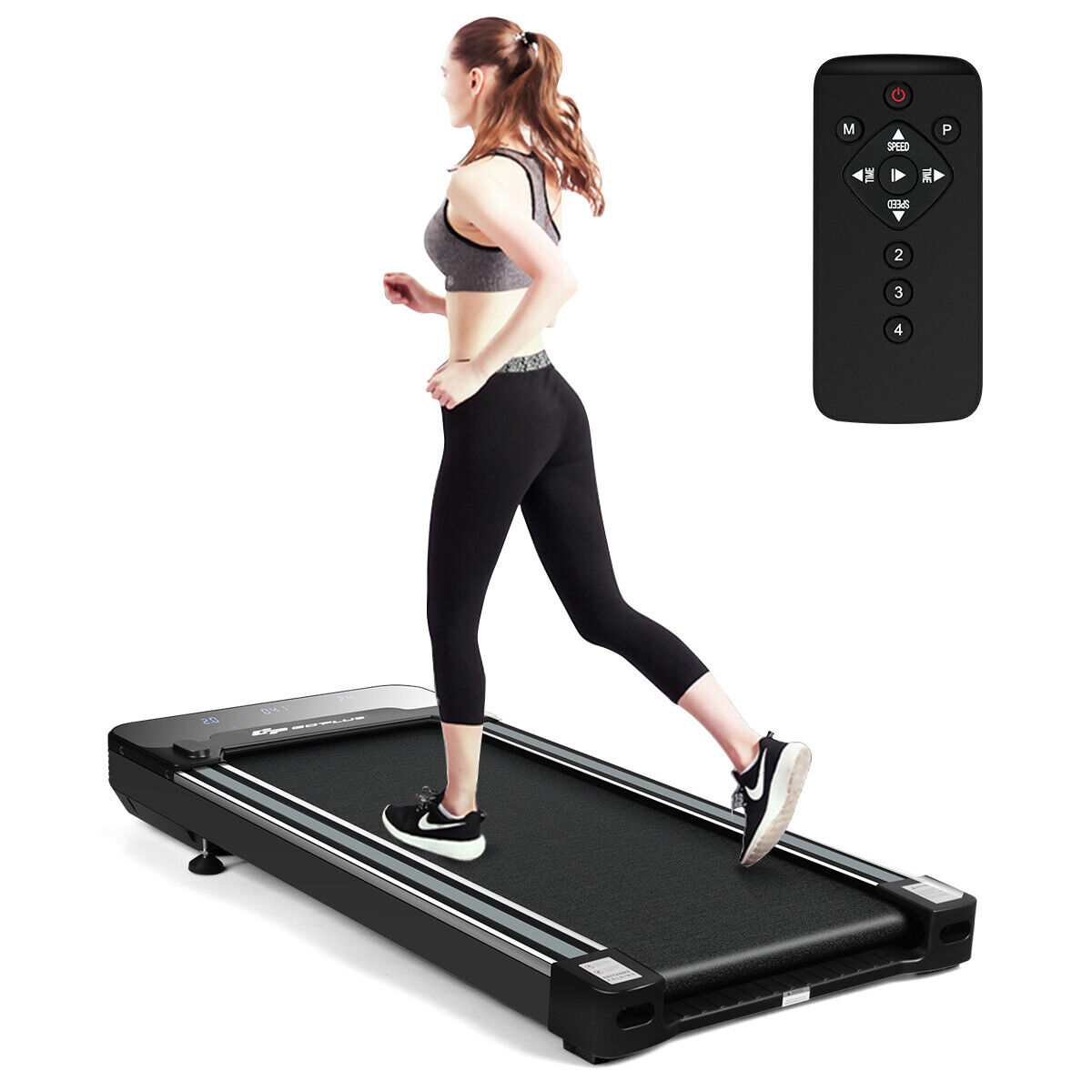 1HP Under-Desk Walking Treadmill Jogging Exercise Machine Remote