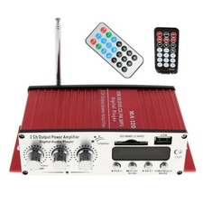 Amplificatore audio 12V casa auto 2 canali 40W RMS 4-16 Ohm telecomando MA-120