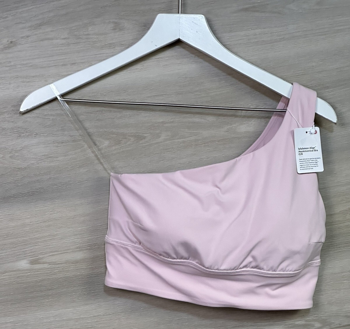 Lululemon Align Asymmetrical Bra C/D Cup Size 8 Flush Pink