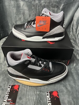 Air Jordan 3 Retro OG Black Cement (2024) DN3707-010 Ship Now size 8.5