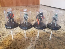 Lot of 4 Domez HALO Mini Figure Zag Toys 3" Plastic 2020