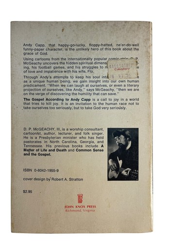 The Gospel According To Andy Capp BY D.P. McGeachy,III 1973 John Knox Press - Picture 3 of 3