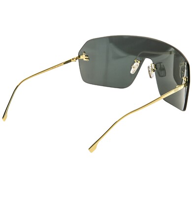 FENDI FIRST 4121 Gold Blue Mirror Unisex Mask Crystal Fashion