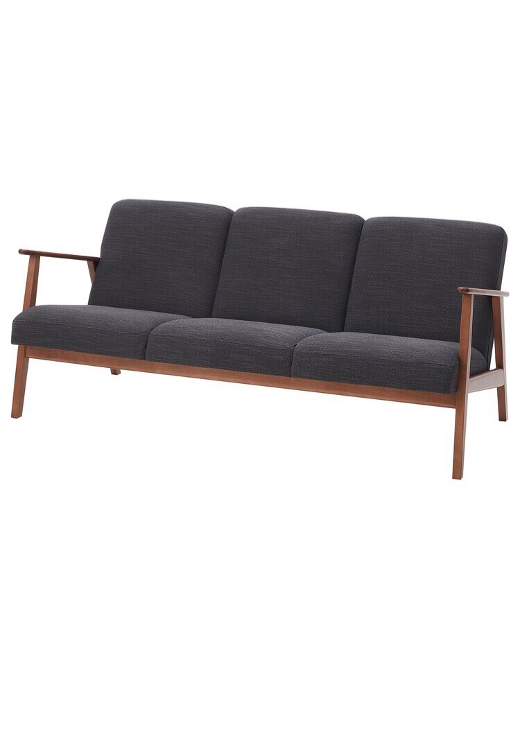 NYHAMN canapé-lit, avec matelas en mousse Naggen/gris foncé - CA