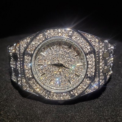 iced out armani watch