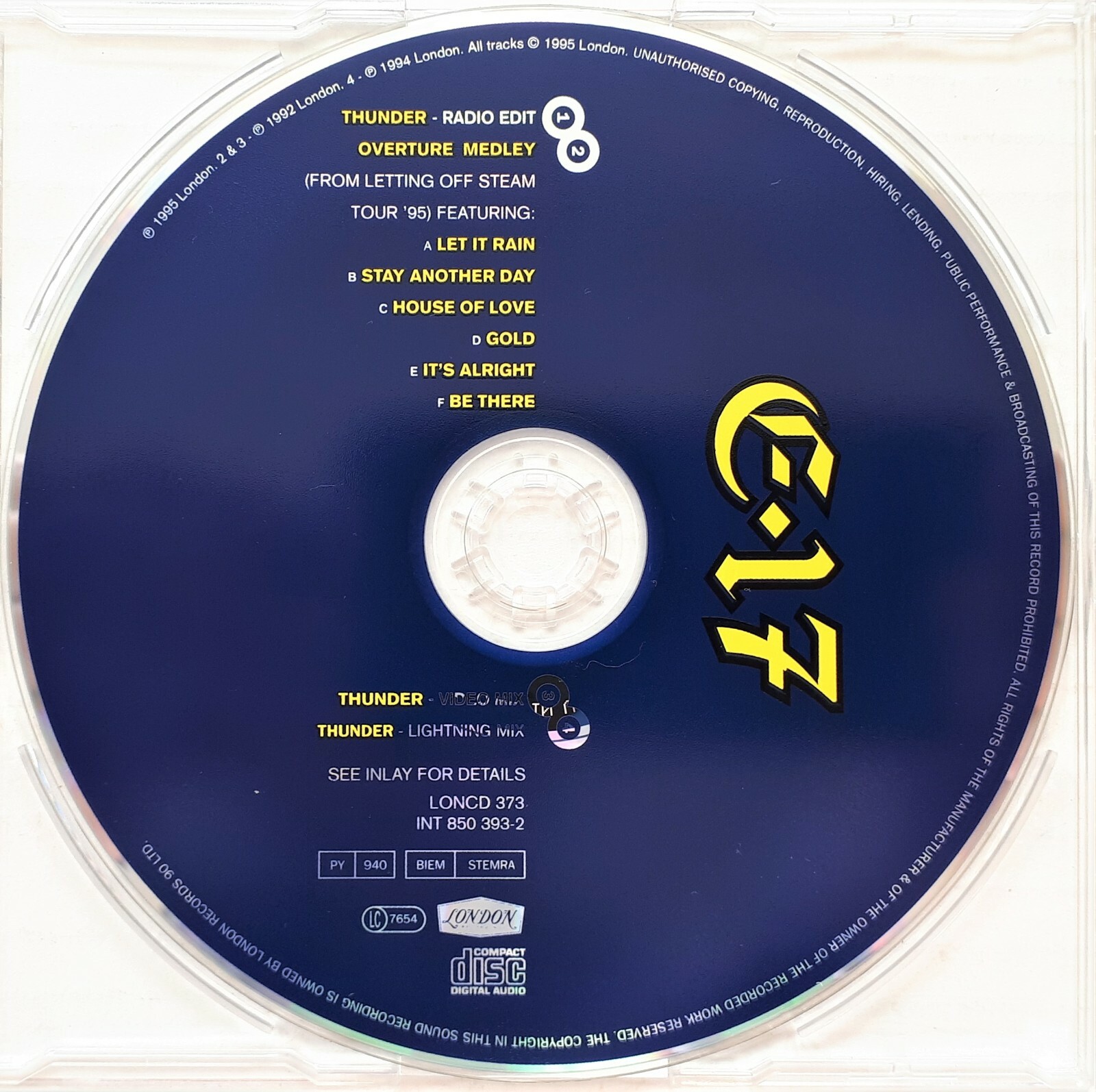 E.17 - Thunder   (1995 CD SINGLE)