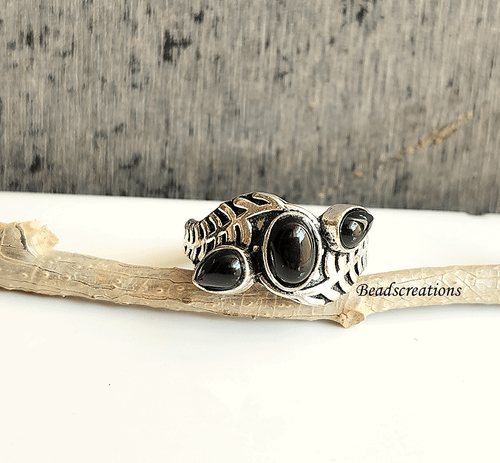AAA Negro Ónix 925 Plata de Ley Piedras Preciosas Joyería Compromiso Regalo - Imagen 3 de 9