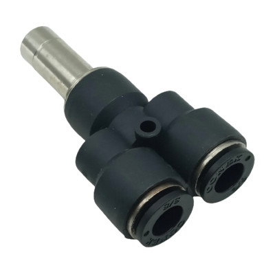 Lot of (4) Conek PWJ1/2-3/8 Plug In Reducing Y 1/2-3/8'' Tube Push Connect Fitt.