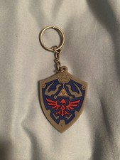 Genuine The Legend Of Zelda Hylian Shield Rubber Keyring Key Fob Gaming Hyrule