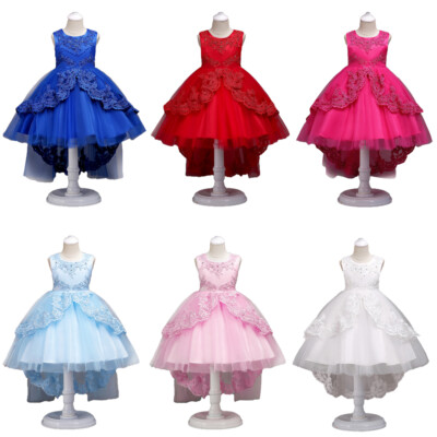 open lace back dress Halloween Girls Pageant Birthday Puffy Princess Dress  marryshe