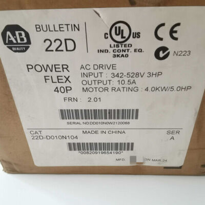 22D D010N104 Allen-Bradley 22D-D010N104 Powerflex 40P Catalog 22DD010N104 NEW AB