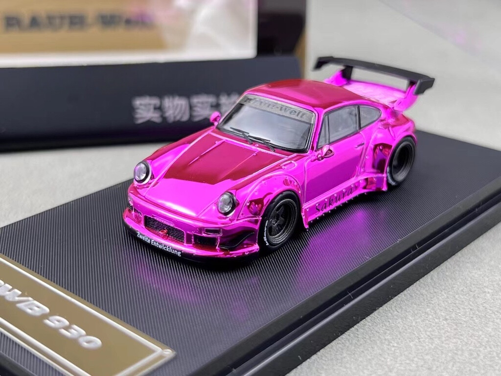 RWB Porsche 930 1:64 レジンカー PORSCHE RWB 930 GT Wing + Figure & Kit - yellow - Star