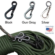 10x PCS SF Spring Backpack Paracord Clasps Clips Hiking Carabiner EDC Keychain