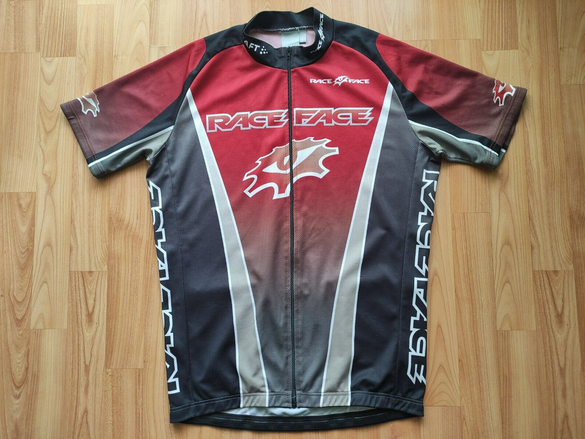 RACE FACE Short Sleeve Full Zip Men's SS Cycling jersey Craft Size: L RARE!