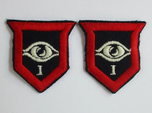 PAIR British Army:"1st GUARDS ARMOURED BRIGADE PATCHES" (WW2 Pattern, 1940s-60s)