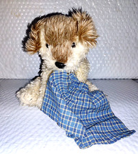 Animal Alley Terrier Puppy Dog w/Boxer Shorts Cream Brown Shaggy 9" Plush No Tag