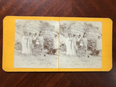 French Family at Beach 1929 Trouville-Sur-Mer Normandy France Amateur Portrait