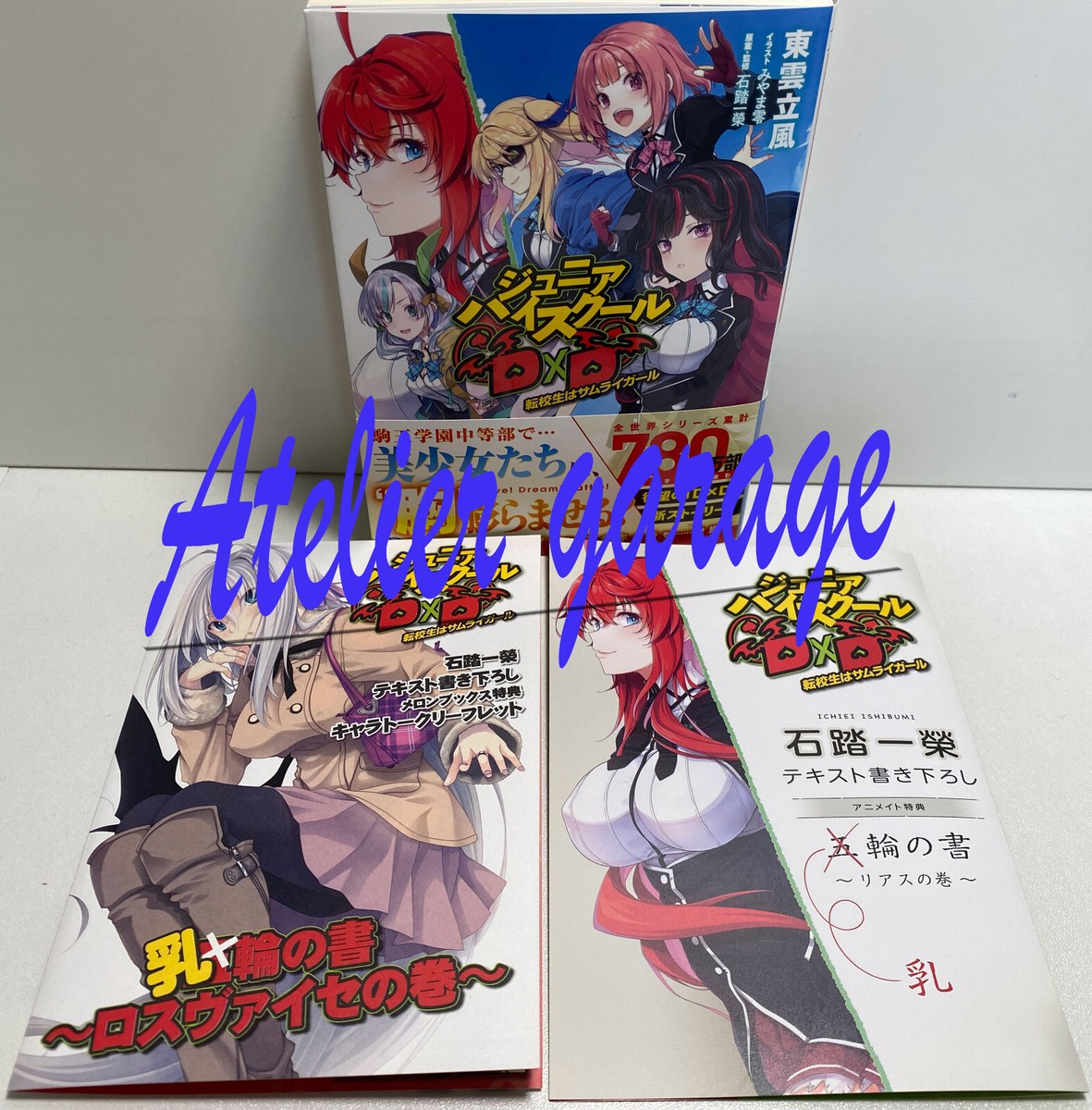 New Junior High School DxD Vol.1+Extra leaflet Rias+Ross 3Set