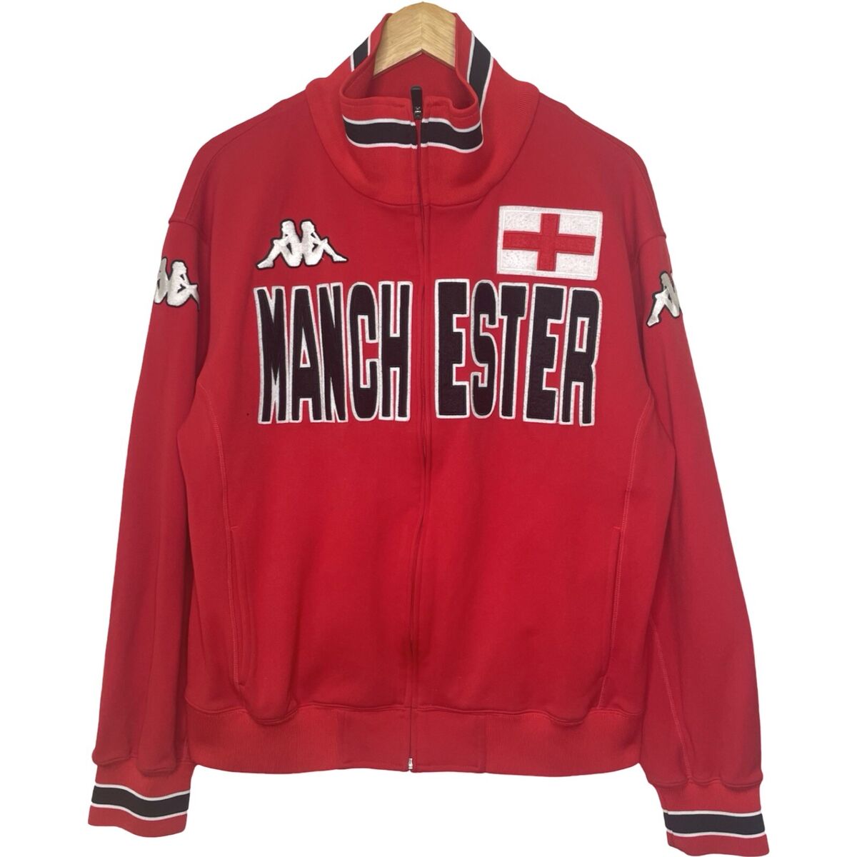 Vintage Kappa Manchester England Soccer Track Jacket XL | eBay Vintage Kappa Manchester England Soccer Track Jacket XL | eBay