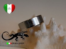 ANELLO UOMO DONNA ACCIAIO FEDINO FASCIA CON PREGHIERA PADRE NOSTRO IN SPAGNOLO