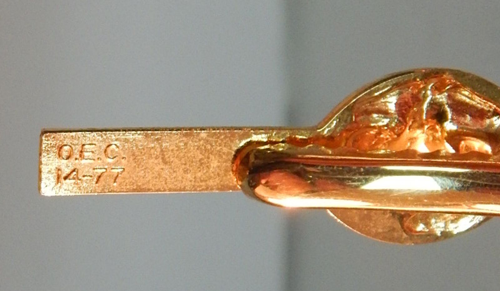 USMC Marine Corps OEC 14-77 Anodized-Gold-Plated? Tiebar &Tie