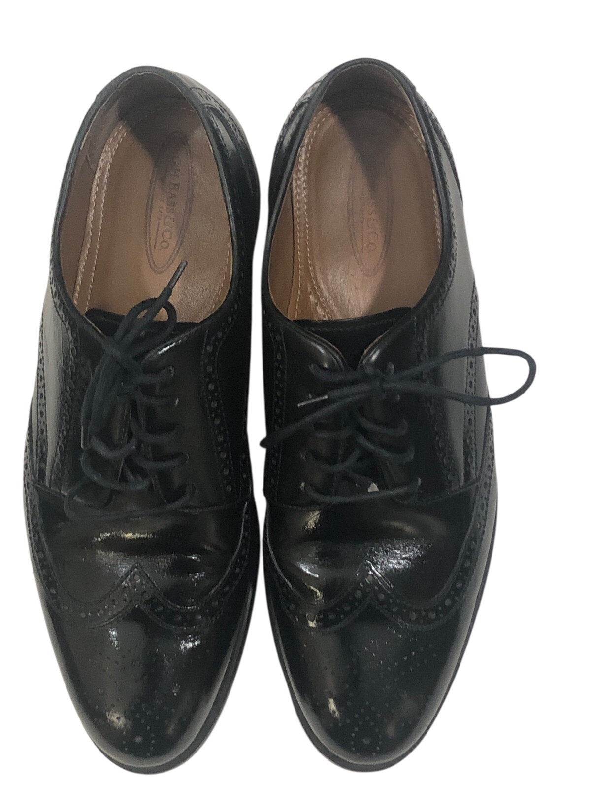 SAOLA G.H. Scarpe eleganti Bass & Co in pelle da uomo nere taglia 8 5