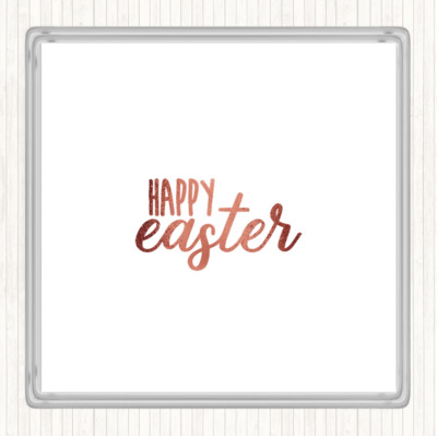 Rosegold Frohe Ostern Zitat Getränke Matte Untersetzer