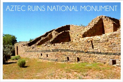 Aztec Ruins National Monument New Mexico Stone Wall photo Lantern press postcard