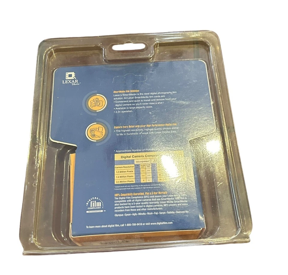 Lexar 8MB Digital Film Smart Media NOS New Sealed NIP For Digital Camera - Image 2 of 4
