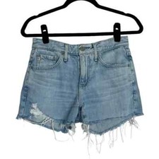 AG Adriano Goldschmied Shorts Size 24 Hailey Cut Off Distressed Boyfriend Denim