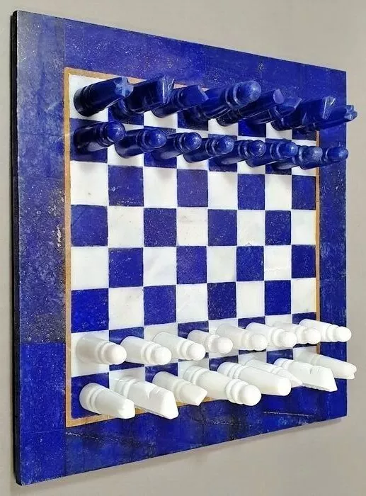 16 Black and White Marble Chess Set – Chess House