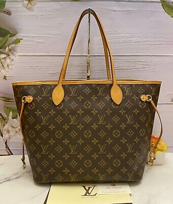 Pre-owned Louis Vuitton Neverfull MM Monogram Pivoine Peony