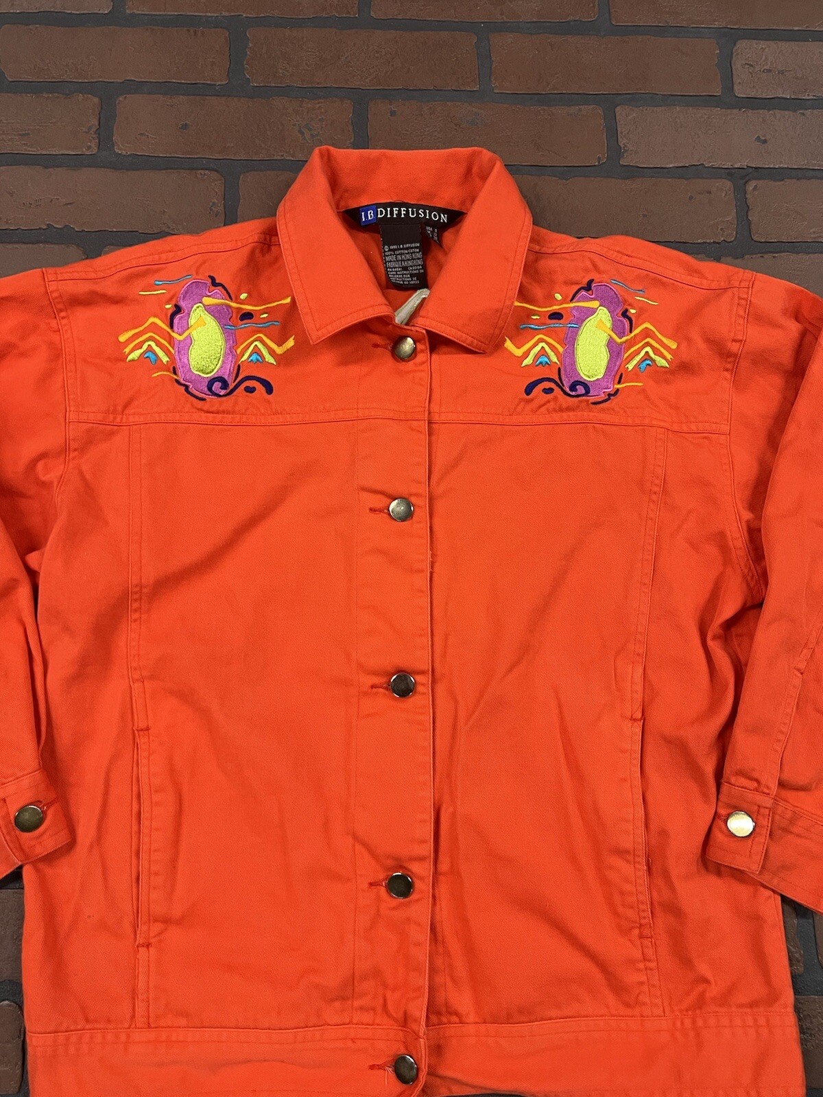 Vintage IB Diffusion Jacket Abstract Geometric 90… - image 2