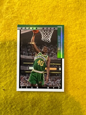 SHAWN KEMP , SONICS 1993 UPPER DECK , TEAM MVP INSERT NBA CARD WE COMBINE S/H