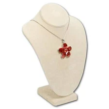 7.5" Tall Beige Jewelry Necklace Display Bust Holder Organizer Stand