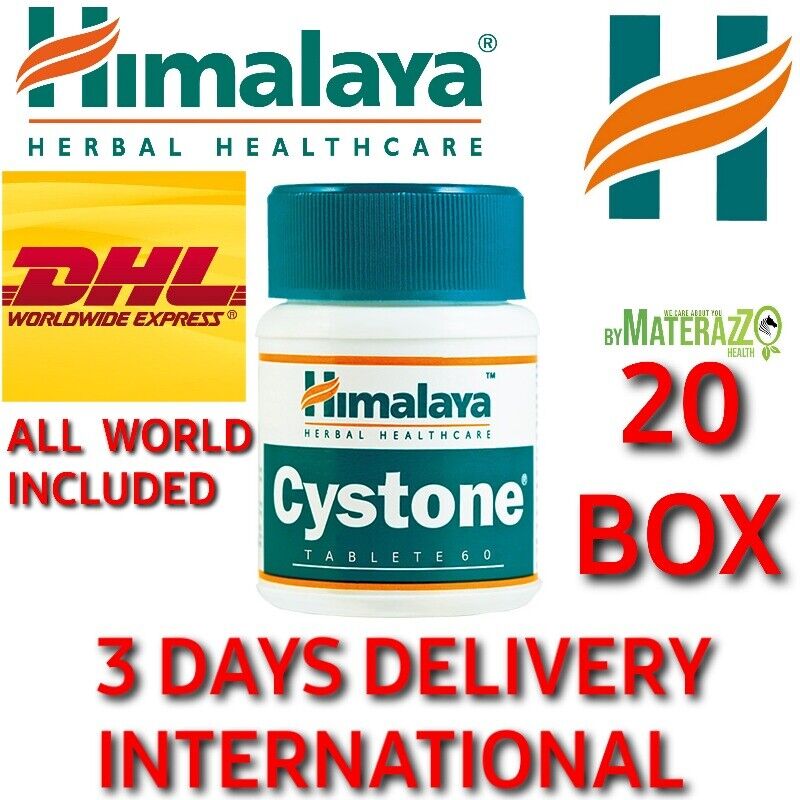 20 BOX 1200 TABLETS HIMALAYA USA CYSTONE OFFICIAL DOCUMENTS REMOVE KIDNEY STONES
