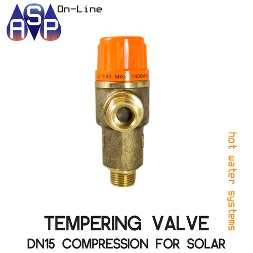 TEMPERING VALVE FOR SOLAR SYSTEM - DN15 COMPRESSION WITH OLIVE - PART# TV15S - Picture 2 of 3
