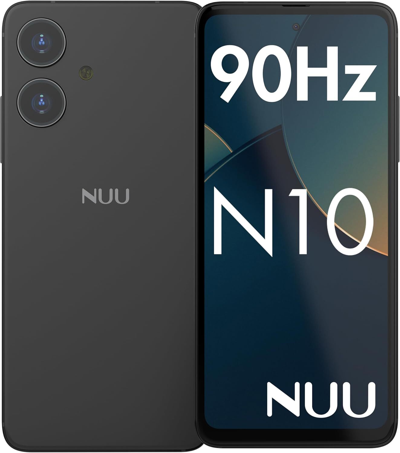 NUU N10 Basic Cell Phone for T-Mobile, Mint, Metro, Qlink, Tello and Black