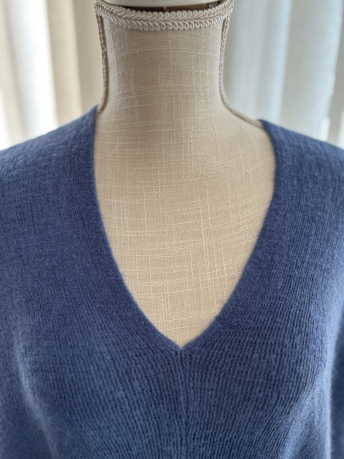 Blue On Trend Pullover Cottage Plus Poncho Sweater Cape Fringe Basic Shawl