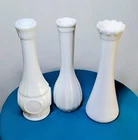 Vintage White Milk Glass Bud Vase Lot Wheaton Eagle Randall Carr-Lowery