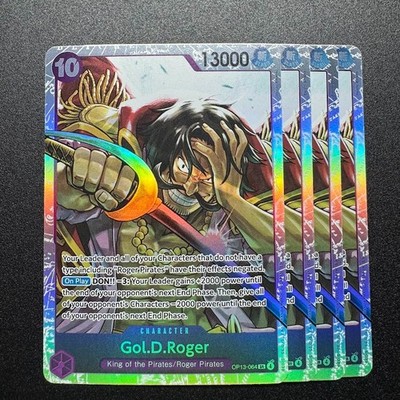 4x Gol.D.Roger OP13-064 SR  -One Piece TCG English Playset Near-Mint