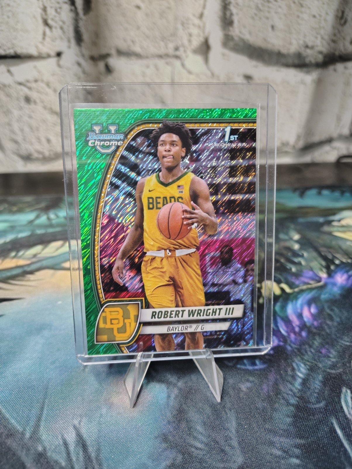 2024-25 Bowman University Chrome - Robert Wright III #15 Green Shimmer Refractor